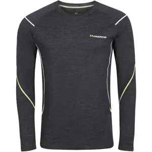 PROGRESS MERINO LS Pánské funkční Merino triko, černá, velikost XXL
