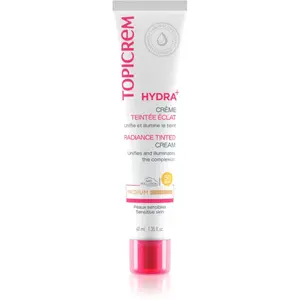 Topicrem UH FACE HYDRA+ Radiance Tinted Cream tónujúci hydratačný krém SPF 40 odtieň Medium 40 ml