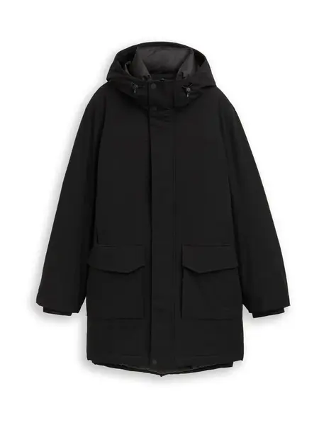 TOM TAILOR DENIM Zimná parka  čierna