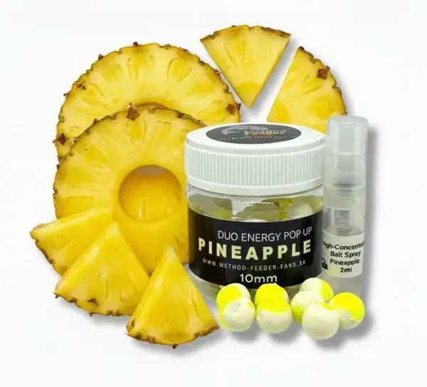 Method feeder fans plovoucí boilies duo energy 12 mm 50 ml - ananas