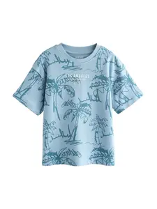 Next Tričko  modrá / svetlomodrá