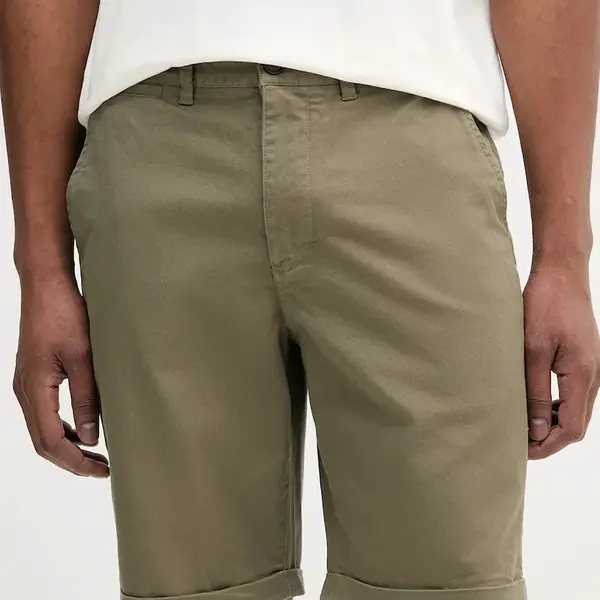 Kraťasy Barbour Washed Twill Chino Short pánské, zelená barva, MST0053
