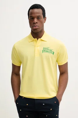 Bavlněné polo tričko Lacoste žlutá barva, PH0285
