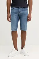 Džínové šortky Pepe Jeans STRAIGHT SHORT CASH pánské, modrá barva, PM801081EE5