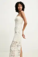 Šaty Rotate béžová barva, midi, 113781857