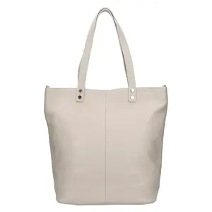 Dámská kožená kabelka Italia Elena - světle šedá