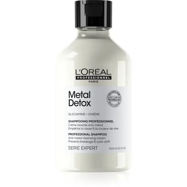 L’Oréal Professionnel Serie Expert Metal Detox hĺbkovo čistiaci šampón pre farbené a poškodené vlasy 300 ml