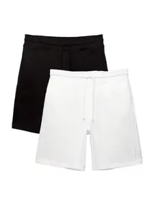 Pull&Bear Nohavice  čierna / biela