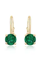 JVD Něžné pozlacené náušnice se zelenými zirkony SVLE0620XH2GZ00 1,3 x 0,5 cm