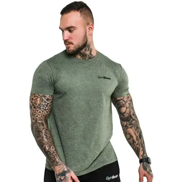 GymBeam BASIC HEATHER Pánske tričko, zelená, veľkosť