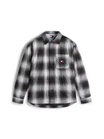 Tommy Jeans Prechodná bunda  čierna / biela