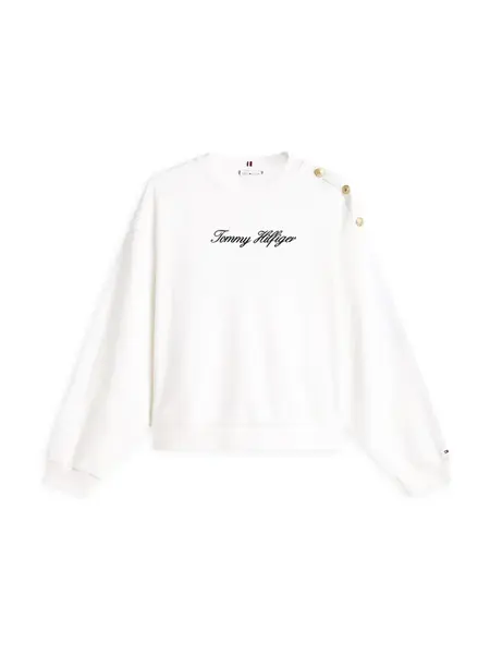 TOMMY HILFIGER Mikina  čierna / biela