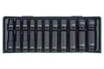 Nástrčné úderové hlavice krátké a dlouhé 1/2", 10-24 mm, v kazetě - JONNESWAY S03A4122SP