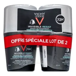 Vichy Homme deodorant 72H Invisible Resist Detranspirant 2 x 50 ml