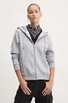 Guess Jeans  rozepínací mikina s kapucí dámská s bavlnou
