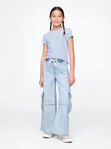 GAP Dětské džíny Baggy Cargo UltraSoft - Holky