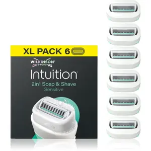Wilkinson Sword Intuition 2in1 Soap & Shave Sensitive náhradní břity 6 ks