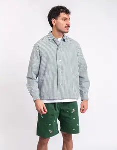 Service Works Poplin Stripe Waiter Shirt FOREST M
