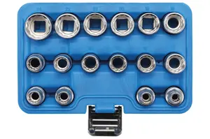 BGS technic Hlavice 1/2” nástrčné 12hranné, velikosti 8-24 mm, sada 16 ks - BGS 2226