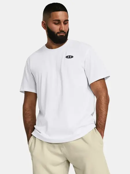Pánské tričko Under Armour UA HW LC PATCH SS-WHT - Pánské