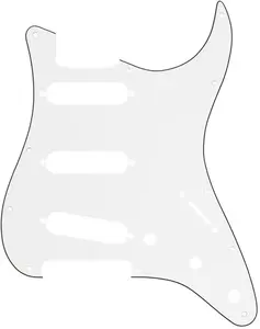 Fender Pickguard Stratocaster S/S/S 11-Hole Mount Parchment P/B/P 3-Pl