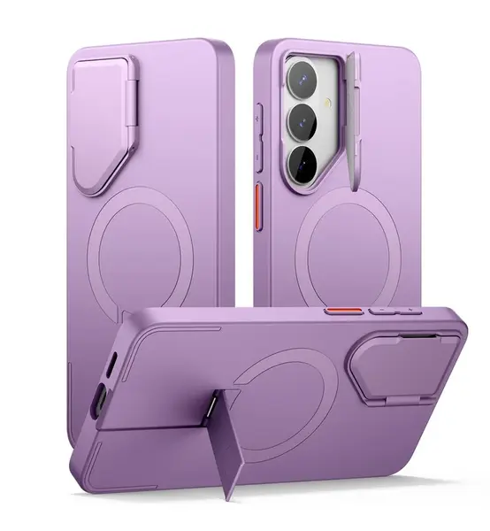 Suritch MagSafe Kickstand Camprotector obal Samsung Galaxy S26 Plus, fialový