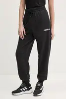 Kalhoty adidas Essentials Linear dámské, černá barva, hladké, JC5948