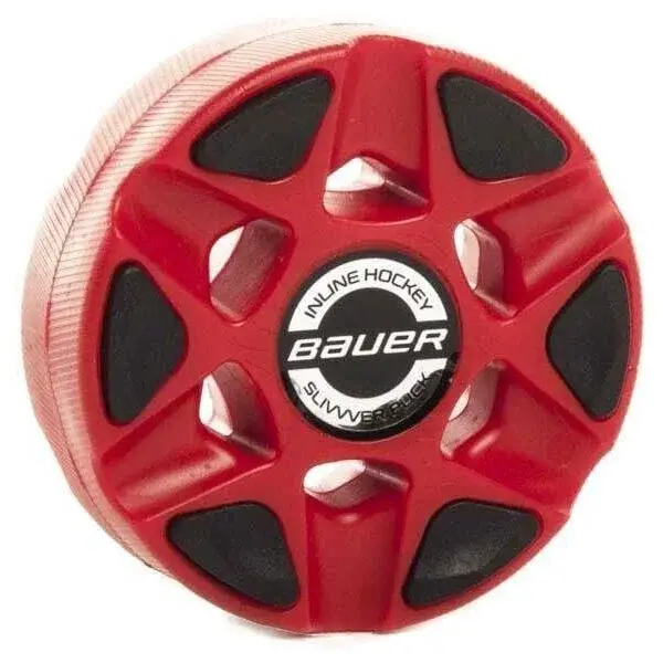 Bauer RH SLIVVVER PUCK Puk na in-line hokej, červená, veľkosť