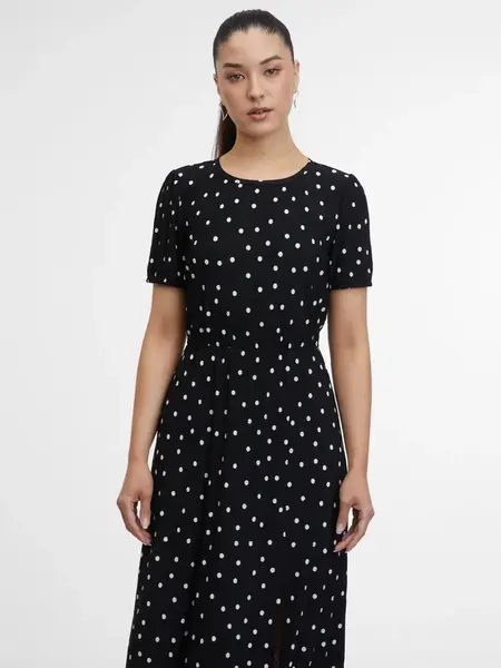Čierne dámske bodkované šaty ORSAY