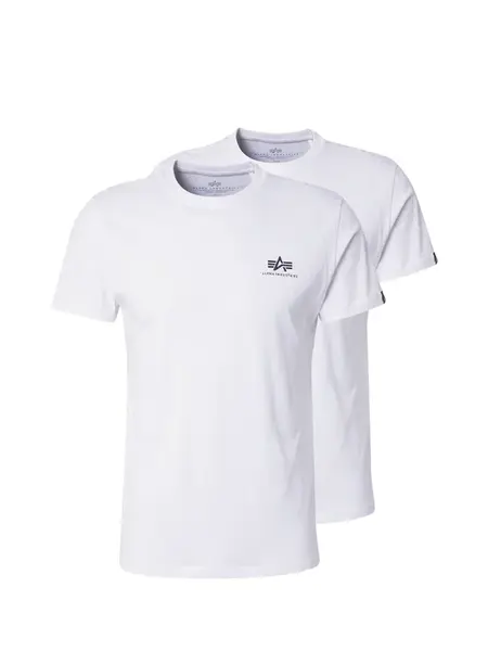 ALPHA INDUSTRIES Tričko  čierna / biela