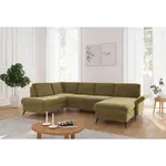 Sit & More SEDACÍ SOUPRAVA, textil, olivově zelená