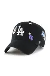 Bavlněná baseballová čepice 47 brand MLB Los Angeles Dodgers černá barva, s aplikací, B-FLRAC12GWS-BK
