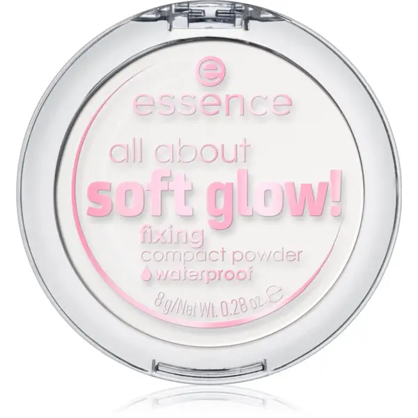 essence All About Soft Glow! transparentní fixační pudr pro rozjasnění pleti 8 g