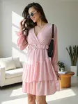Resti Women's mini dress with ruffles and wrap neckline