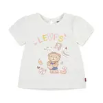 Kojenecké tričko Levi's LIV SS SMOCKED SLV TEE béžová barva, 1EM401