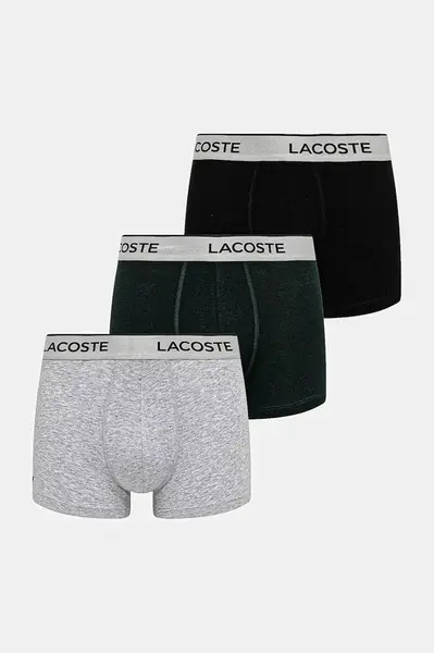 Lacoste priliehavé boxerky pánske s bavlnou 3-pak