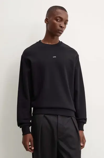Bavlnená mikina A.P.C. sweat boxy micro logo GOTS
