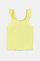 Dětský top United Colors of Benetton zelená barva, 366NCH01X