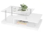 Konferenční stolek Memphis, lesklý bílý