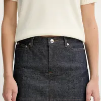 Džínová sukně A.P.C. mini-jupe tmavomodrá barva, mini, CODBS.F06093