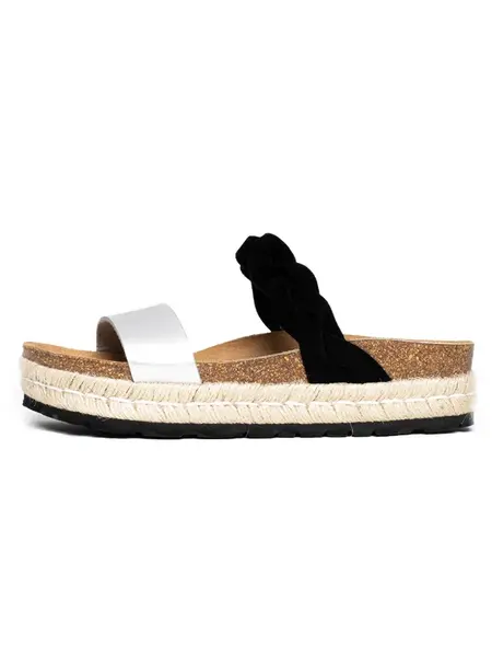 Bayton Šľapky 'Clarence'  krémová / hnedá / čierna / strieborná