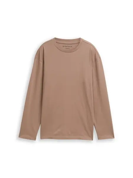 TOM TAILOR Tričko  modrá / hnedá / tmavošedá / biela