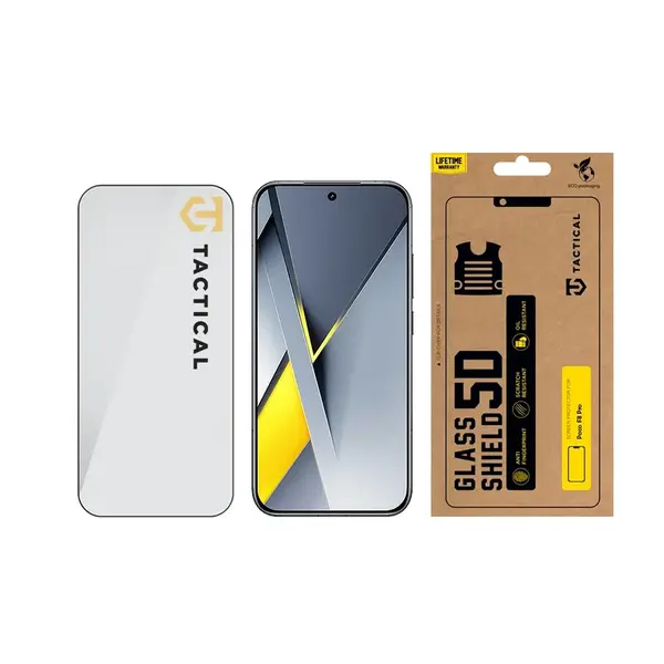 Tvrzené sklo Tactical Glass Shield 5D pro Poco F8 Pro, černá