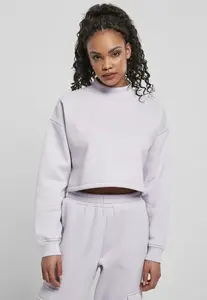 Women's Haircut Oversized Sweat High Neck Crew Soft Lilac