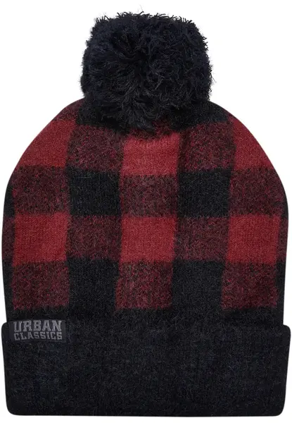 Pom Beanie černo/červená