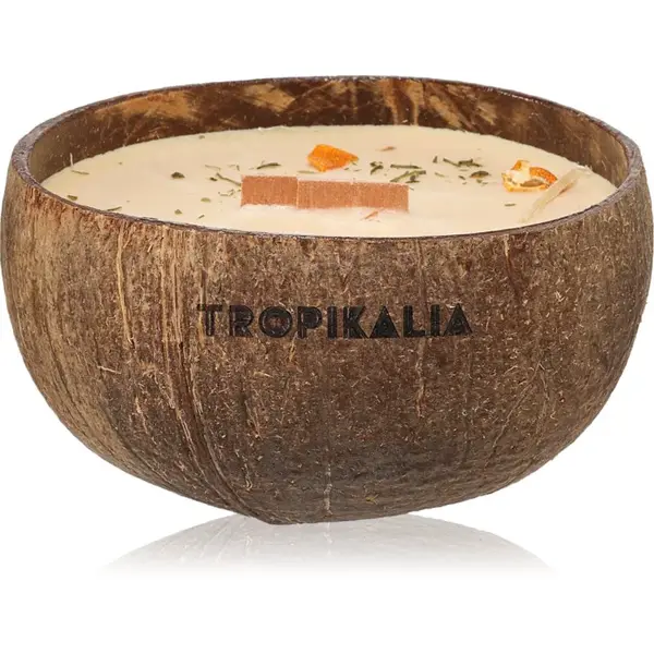 Tropicandle Sandalwood & Tangerine vonná sviečka s dreveným knotom 350 ml