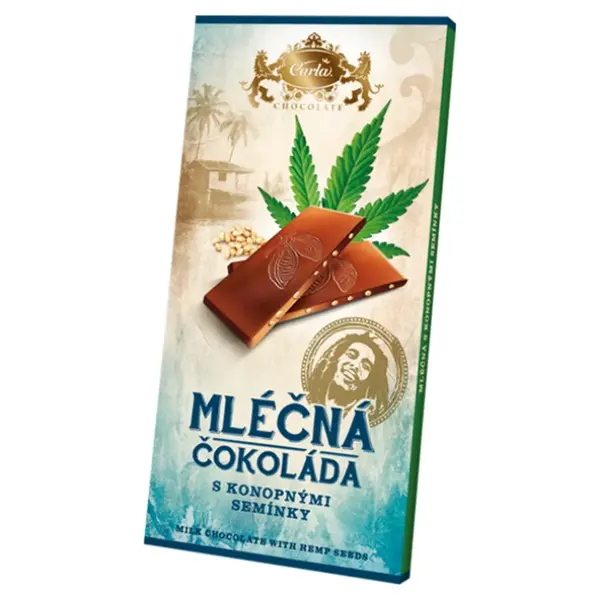 CARLA Mléčná čokoláda s konopným semínkem 80 g