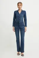 Džínový overal Morgan PCHALA tmavomodrá barva, s límečkem, PCHALA