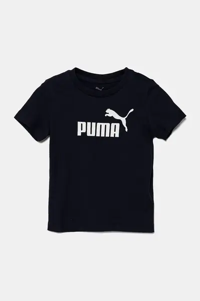 Dětské bavlněné tričko Puma ESS No. 1 Logo Tee tmavomodrá barva, s potiskem, 684930