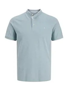 JACK & JONES Tričko 'JJEPAULOS'  modrozelená / biela